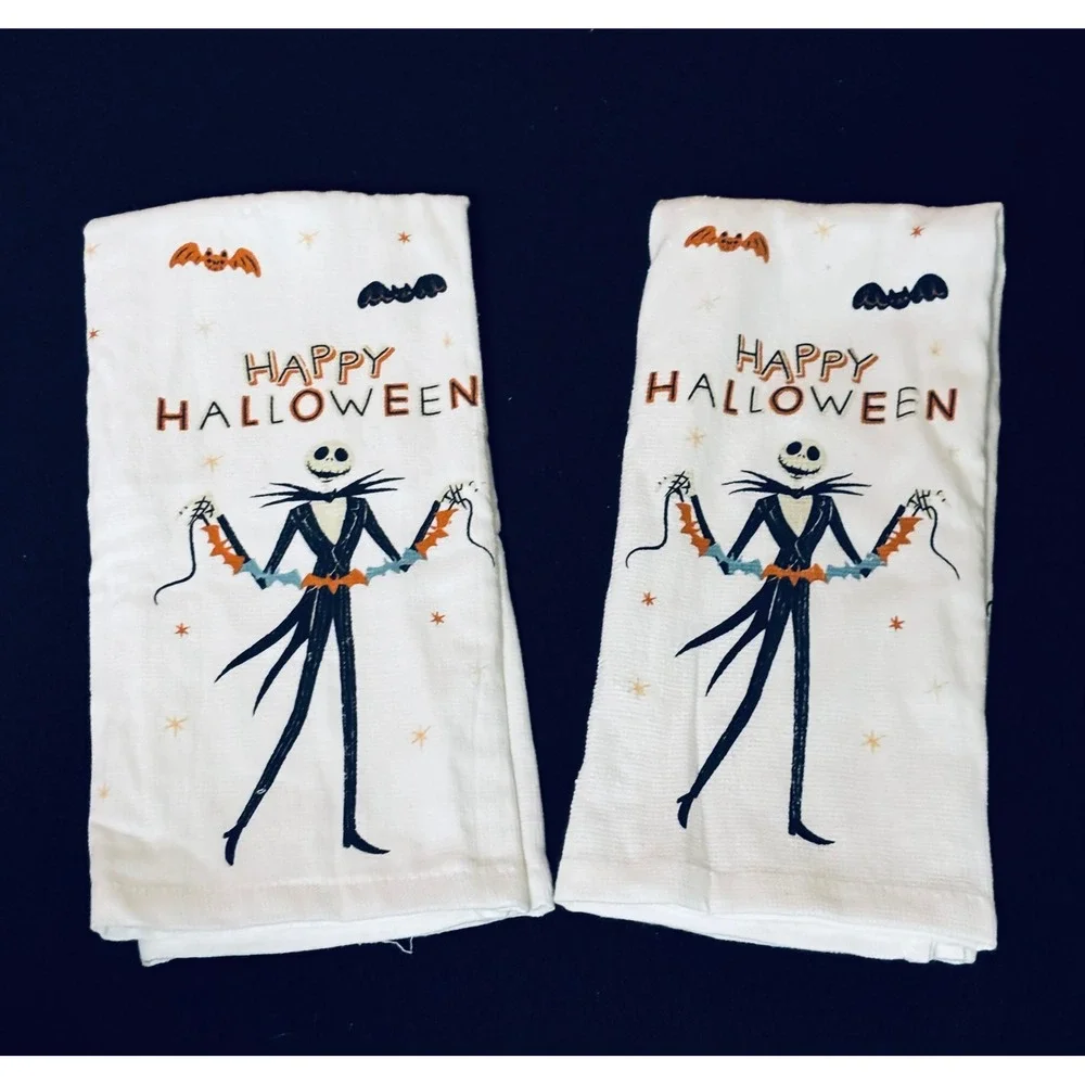 Disney Nightmare Before Christmas Jack Skellington Halloween Kitchen Towels 2pk